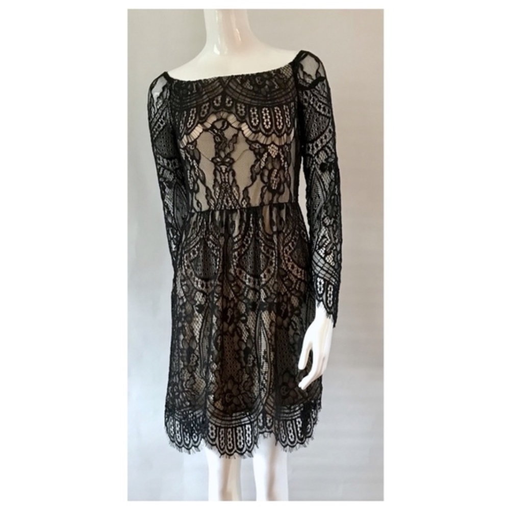Love, Fire Black Lace Dress